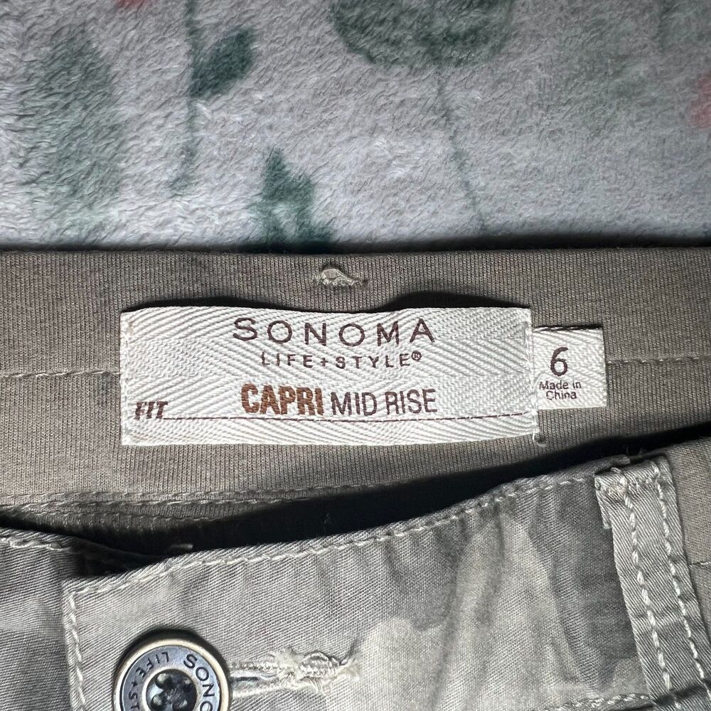 Sonoma Camouflage Capris 6 - Gorpcore Utility Military Grunge Indie Military Y2K - Picture 7 of 8